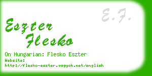 eszter flesko business card